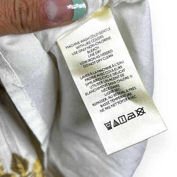 Free People Jaymes Smocked Floral Cream Midi-Dress Size XS - Picture 8 of 10